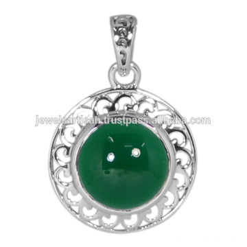 Green Onyx Gemstone 925 Sterling Silver Pendant